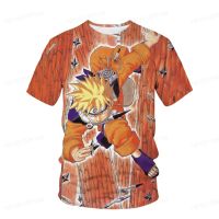 Kawaii Cartoon Cartoon Pattern Naruto Cool 3D T-shirt Cute Short Sleeved Boys and Girls T-shirt Funny T-shirt Children Clothing
