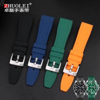 For Rolex Longine Citizen BN0193 tudor curved interface silicone watchband strap 19mm 20mm 22mm 21 Man Soft Bracelet accessories