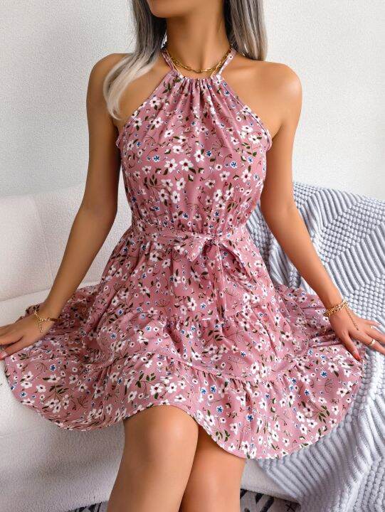 women-summer-cute-floral-print-sleeveless-a-line-dress