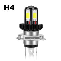 หลอดไฟ H4 H6 BA20D ไฟหน้ารถจักรยานยนต์ LED หลอด LED ไฟหน้ารถมอเตอร์ไซค์ลำแสงสูงต่ำ Moto ขนาด6000K สีขาว12V 1200LM