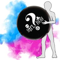 36" Gender Reveal Balloons Pack Black Balloons with Pink and Blue Powder for Boy or Girl Baby Shower He or She Gaint Balloons Balloons