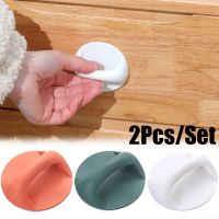 ♀ 2Pcs/set Punch-free Cabinet Handles Self-Adhesive Suction Cup Drawer Knobs Wardrobe Pulls Furniture Handle Hanger Hooks For Home