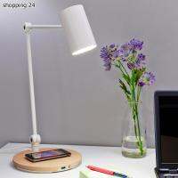 โคมไฟ  โคมไฟโต๊ะทำงานและที่ชาร์จไร้สาย ขาว  Lamp Led work with wireless charging RIGGADY Modern Lamp