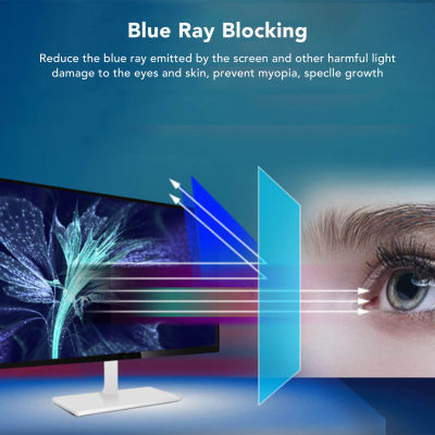 แผงปกป้องหน้าจอแสงสีฟ้าป้องกันแสงเครื่องมอนิเตอร์ PC โปร่งใสสูงสำหรับการป้องกัน