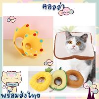 Whitecat พร้อมส่ง คอลล่ากันเลีย น่ารัก ลายผลไม้ ปลอกคอแมว หมา ลำโพงกันเลีย คอลล่าแมว คอลล่าหมา ปลอกคอกันเลียแผล อุปกรณ์สำหรับสัตว์เลี้ยง