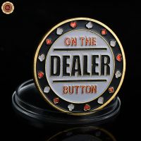 【YD】 Gold Plated  On The Dealer Button  Casino Chip Commemorative Coin Poker Coins Souvenir for Collection