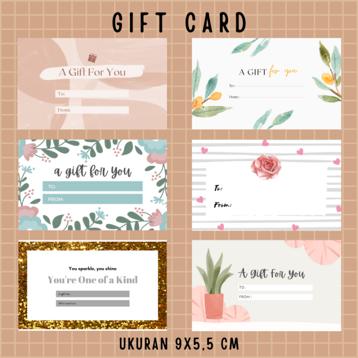 (ISI 50 PCS) Kartu ucapan – Kartu ucapan kosong – Blank card – Gift