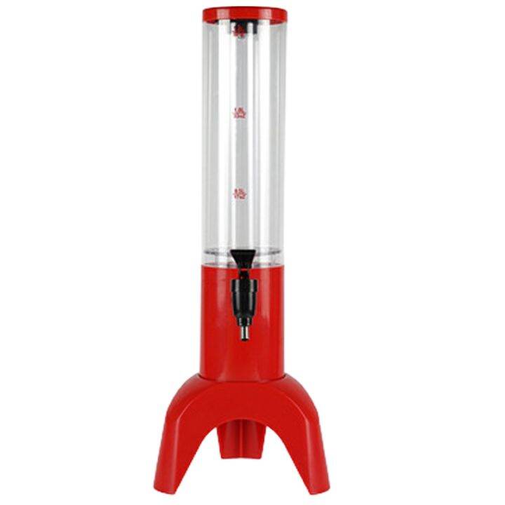 1.5L Beer Dispenser Tower Easy Clean Integrated Tap with Ice Tube Clear