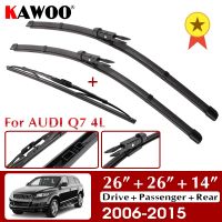 Car Wiper Blade Windscreen Front Rear Wipers Blade Set 26 quot; 26 quot; 14 quot; For Audi Q7 4L 2006-2015 year Auto Car Accessories Styling