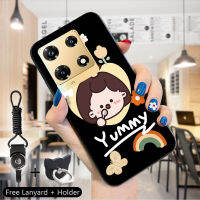 เคส PMP สำหรับ Infinix Note 30 Note 30 5G 30 Pro 30 VIP (แหวนใส่นิ้ว + สายคล้อง) เคสโทรศัพท์ลายสัตว์การ์ตูนน่ารักเด็กหญิงเด็กชายน่ารักดีไซน์เด็กผู้หญิงหมีน่ารักปลอกโทรศัพท์ป้องกัน TPU ซิลิโคนนิ่มกันกระแทกฝาหลัง