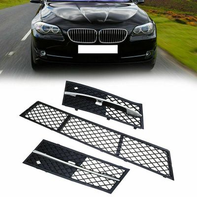 Car Front Bumper Lower Grill Set Center Left Right For-BMW 5 Series F10 F11 10-13 51117200699 51117200700 51117285950