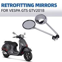 【New】สำหรับ Vespa GTS GTV 300 250 GTS300 GTV300 2013 - 2018 2017 2016 2015 2014อุปกรณ์เสริมรถจักรยานยนต์ด้านหลังกระจกมองหลังด้านข้าง