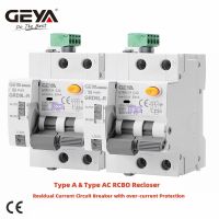 GEYA GRD9L + RCBO อุปกรณ์อ่านซ้ำอัตโนมัติเบรกเกอร์เฟืองท้ายพร้อม230VAC เบรกเกอร์อัจฉริยะป้องกันกระแสไฟเกิน