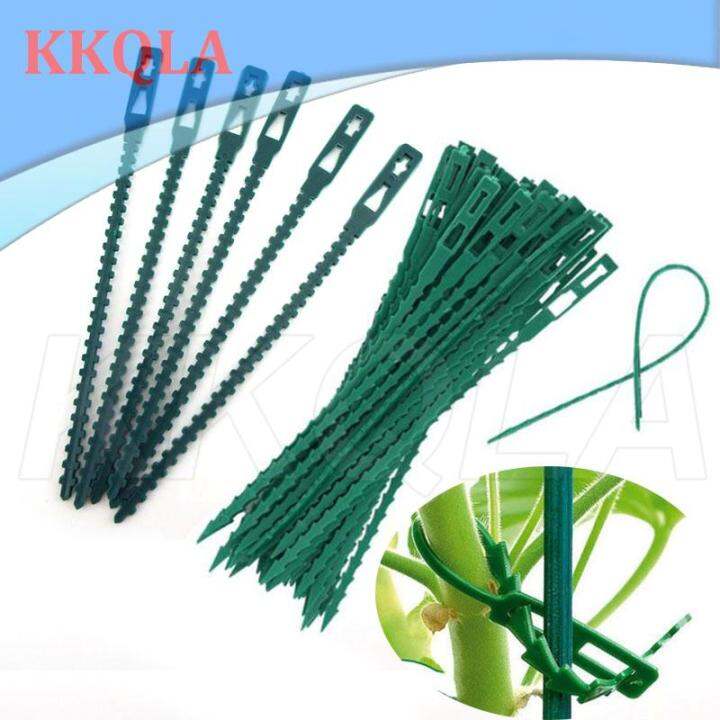 qkkqla-50pcs-plastic-plant-cable-ties-reusable-tools-garden-grow-kit-tree-climbing-support-gardening-planter-13-5cm-17cm