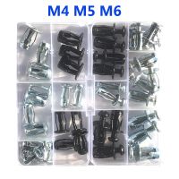 M4 M5 M6 Expansion Clamp Petal Rivet Lock Jack Nut Screw Hollow Wall Black Steel Iron Rivet Riveter Fixed License Plate For Car