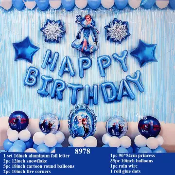 Frozen Theme Birthday Decoration for Girls 38Pcs - Princess Elsa