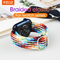 ☼✾❃ PZOZ Braided Bands Watch Strap For Apple Watch 7 6 SE 5 4 42mm 38mm 44mm 40mm 41mm 45mm For iWatch Series 3 2 Wristband Strap