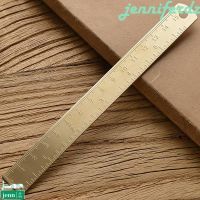 [NEW EXPRESS]❉ JENNIFERDZ 15cm Drawing Ruler Unisex Learning Measuring Brass Straight Students Creative Bookmark Stationery Metal for School Office gold/rose gold