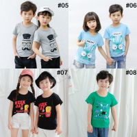 Ready Stock Kids Tshirt 2-12Y Top Tee T shirt Kids Clothes Short Sleeve T-Shirt Boy Girls Tops 100 Cotton