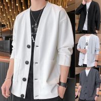 HOT14★2023 Mens Jacket Summer Ice Silk Quick Drying Jacket High-End Business Cal Waistcoat Solid Color All-In-One Trench Coat 5XL