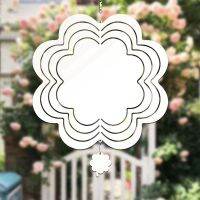 Sublimation Wind Spinner Chime Blanks, 4 Pack 10 Inch 3D Double Sided Wind Spinners for Indoor Outdoor Garden Yard