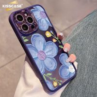 KISSCASE เคสโทรศัพท์เพ้นท์น้ำมันโปร่งใสเหมาะสำหรับ IPhone 15 14 13 12 11 Pro Max 15 Plus 14 Plus ภาพวาดสีน้ำมันกากเพชรเนื้อครีมใสกรอบกันกระแทกสำหรับ IPhone 15 Pro Max