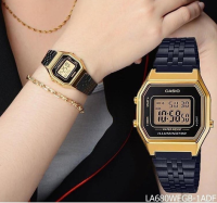 นาฬิกา Casio รุ่น LA680WEGB-1 นาฬิกาผู้หญิง ดิจิตอลเรือนทอง/ดำ ของแท้100% ประกันศูนย์ CMG 1 ปีเต็ม