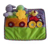 Baby Teether Mat Toys With Soft Plush Stuffed Animal Game Pad