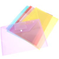 № 6 Pcs Office Bag Convenient File Pockets Colored Folders A4 Clear Bags Document Plastic Waterproof Pouches Bill