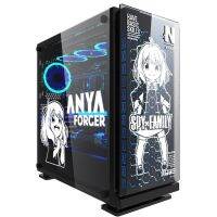 Spy× Family Anime Stciekrs สำหรับ Casing PC รูปลอกการ์ตูนญี่ปุ่นสำหรับผิวแชสซีคอมพิวเตอร์ ATX กันน้ำถอดออกได้ง่าย