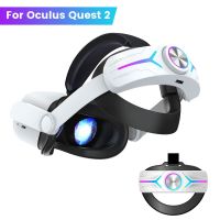 Charging Head Strap 8000mA For Oculus Quest 2 Adjustable Comfortable Elite Strap With RGB Electric Device VR Accessories Headset