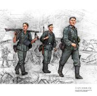 1/35 Resin Soldier model kits figure colorless and self-assembled A-1372 (3pcs）