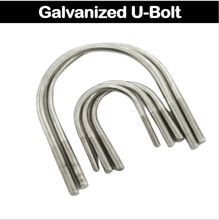 The Nut House 8mm Galvanized UBolts U Bend Screws GI U Shaped Bolt