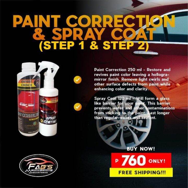 Paint correction with wax Spray coat (Step 1 with Step 2 and Step 3