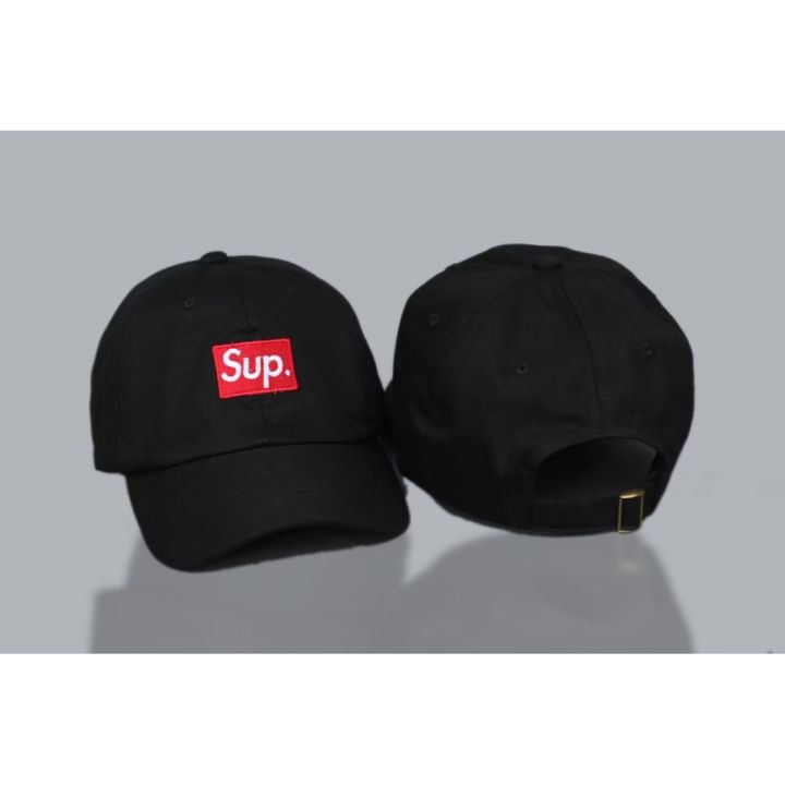 หมวกเบสบอล-ปักลายโลโก้-supreme-3-สี-แบบดั้งเดิม