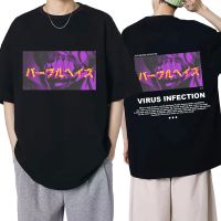 【Fashion】 Anime JoJo Bizarre Adventure Jotaro Kujo Graphic T Shirts Men 100% Casual Cotton Fashion Short Sleeve T-shirts Streetwear แฟชั่นแขนสั้นผ้าฝ้าย