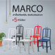 เก้าอี้ร้านอาหาร เก้าอี้เกาหลี เก้าอี้โมเดิร์น เก้าอี้กินข้าว 4 สี ขาว เทา แดง ดำ รุ่น Marco (8070) FANCYHOUSE