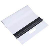 50 Pcs Express White Handle Envelope Bags Courier Poly Shipping Mailing Packaging Parcel Storage Custom Print Logo