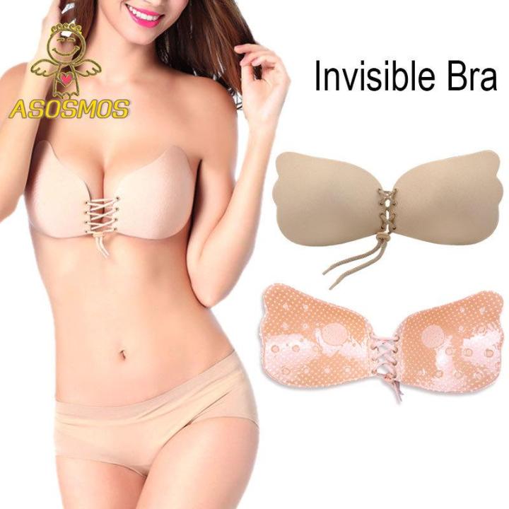 Silicone Bra Self-adhesive Stick on Gel Push up Strapless Backless  Invisible Bras Women Seamless Underwear 
