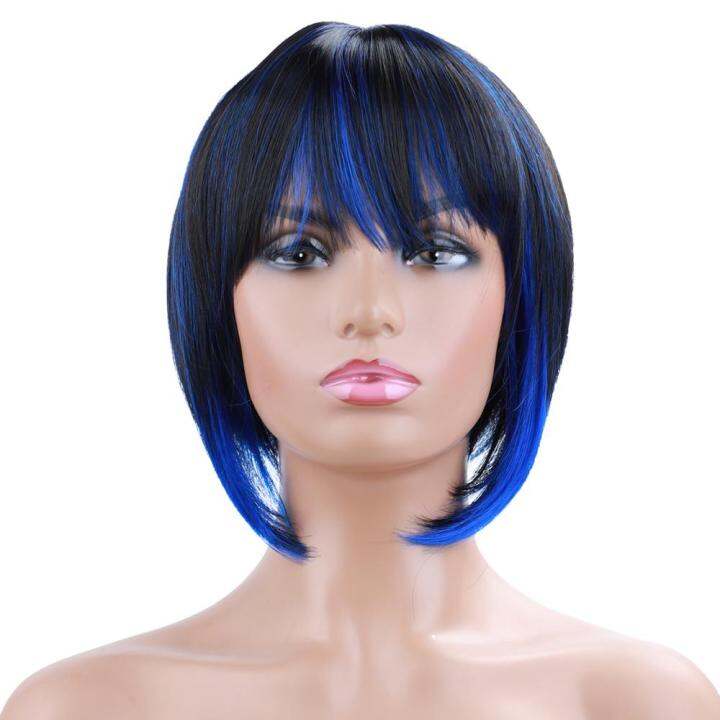 blice-synthetic-wig-omber-blue-short-straight-wigs-100-kanekalon-heat-resistant-cosplay-wig-with-bangs-for-women