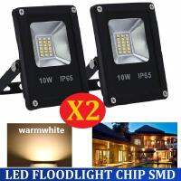 X2 เเพ็คคู่ !! LED SPOTLIGHT โคมไฟสปอร์ตไลท์ 10W รุ่น Slim Chip SMD เเสง warmwhite โคมไฟสนาม ไฟฟลัดไลท์ สำหรับตกเเต่งสถานที่ อาคาร สวน ส่องป้ายโฆษณา จำนวน 2 ชิ้น