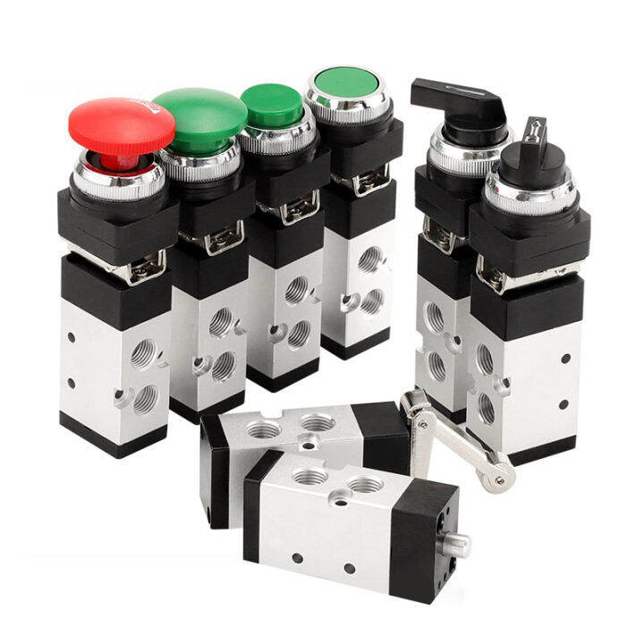 Pneumatic Mechanical Valve 2 Position 5 Way Manual Valve Air Switch