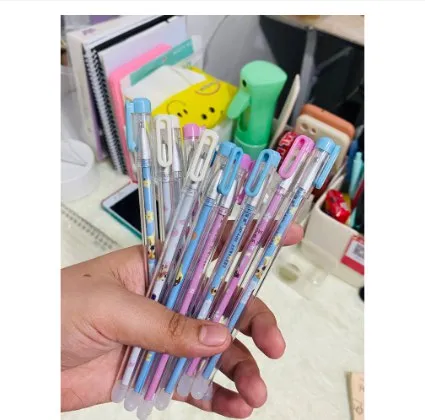 Erasable Ballpen Blue Gel Pen Set Refills 0.5mm Ball Tip Magic Pen With ...