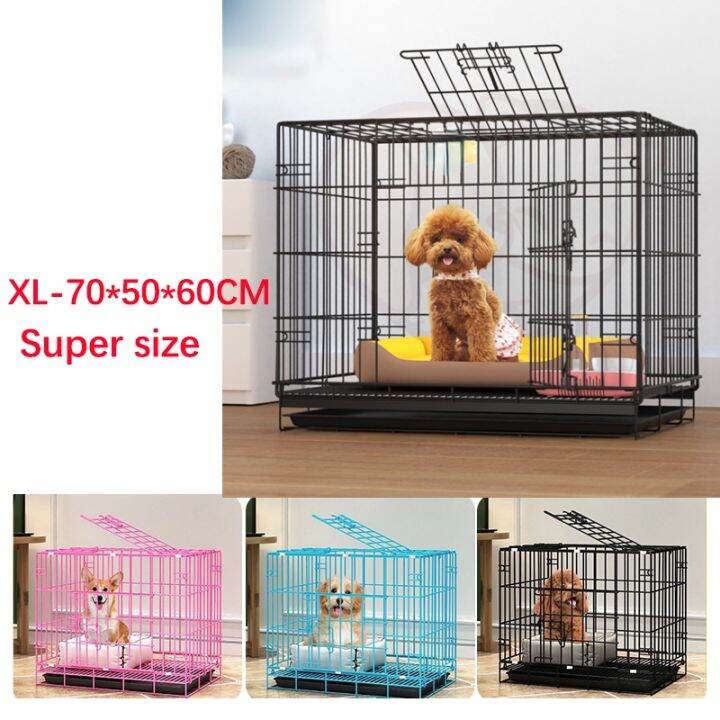 foldable pet cage size Xl cat cage for dog with Poop Tray Heavy Duty