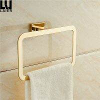 gold Towel Ring chrome Bathroom accessories Decoration Elegant square style