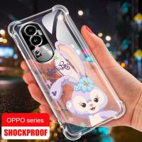 OPPO Reno 10 Pro + Reno10 Pro + Plus 5G เคสใสน่ารัก Stellalou เคสซิลิโคนกันกระแทกถุงลมนิรภัยป้องกันสี่มุมผ้าคลุมต้านทานหล่น