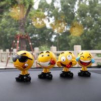 Resin Shaking Head Doll Expression Bag Car Decoration Cute Cartoon Ornament Automobile Auto Dashboard Accessories Toy Gift