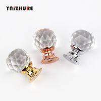 YNIZHURE Brand Design 20mm Crystal Ball Glass Knobs Cupboard Drawer Pull Kitchen Cabinet Door Wardrobe Handles Hardware