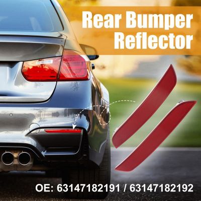 2PCS Bumper Reflector Strip Cover 63147182191 63147182192 Rear for BMW 7 Series F02 740Li 750Li 760Li