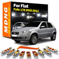 MDNG 7ชิ้นสำหรับ Fiat Palio 178 2002-2008 2009 2010 2011 LED ภายในแผนที่โดมชุดไฟรถยนต์ Led หลอดไฟ C An BUS ไม่มีข้อผิดพลาดยานพาหนะโคมไฟ